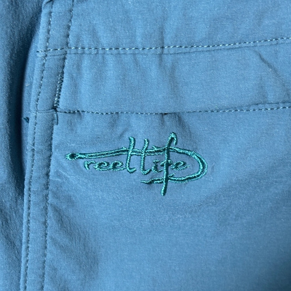 Reel Life Mens Fishing‎ Shorts Blue Teal XL Performance Stretch Quick Dry - Picture 4 of 7
